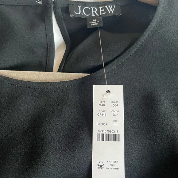 J. Crew Black Long Sleeve Blouse - Picture 3 of 4